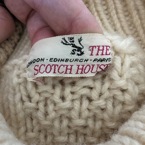 The Scotch House fisherman off white wool vintage sweater sz 40 EU - Picture 7 of 12